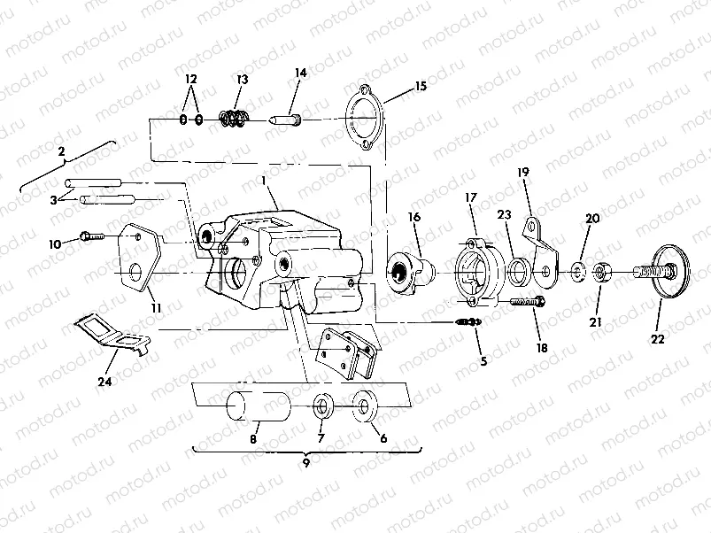 REAR BRAKE ASSEMBLY   350 2X4 (4918531853021A) | REAR BRAKE ASSEMBLY   350 2X4 (4918531853021A)