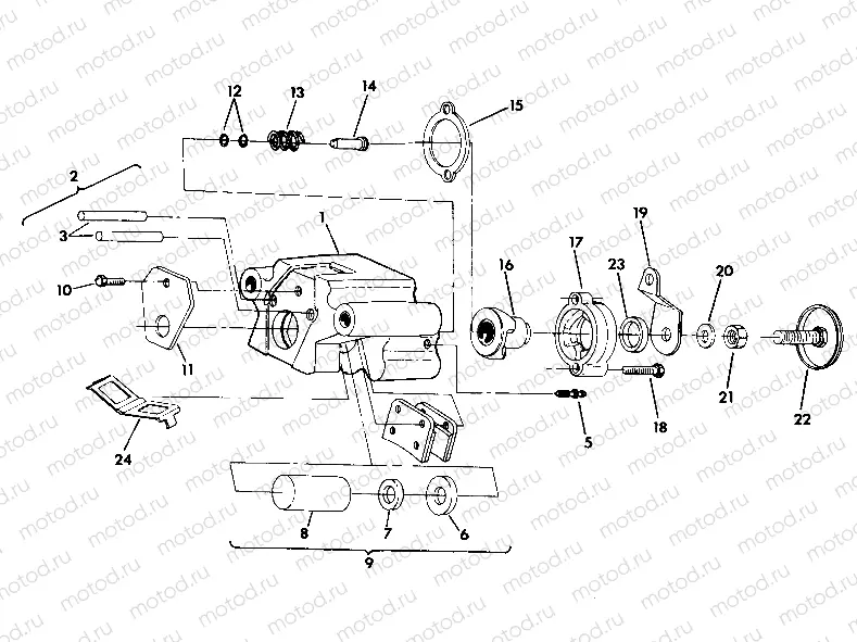REAR BRAKE ASSEMBLY 350    2X4 - Update (4919821982021A) | REAR BRAKE ASSEMBLY 350    2X4 - Update (4919821982021A)