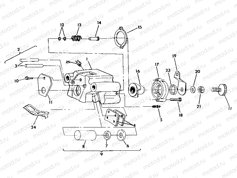 REAR BRAKE ASSEMBLY 350 2X4 / W927539 (4922882288021A) | REAR BRAKE ASSEMBLY 350 2X4 / W927539 (4922882288021A)