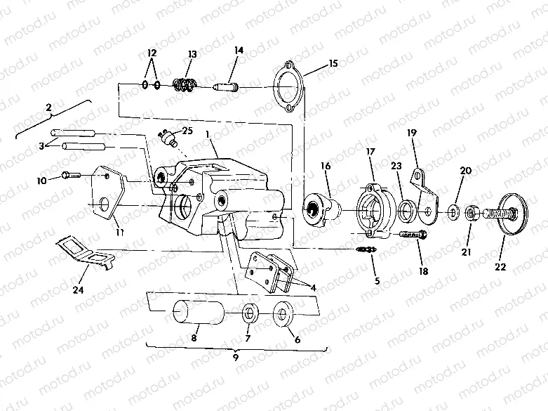 REAR BRAKE ASSEMBLY 350 4X4 / W928139 (4922832283029A) | REAR BRAKE ASSEMBLY 350 4X4 / W928139 (4922832283029A)