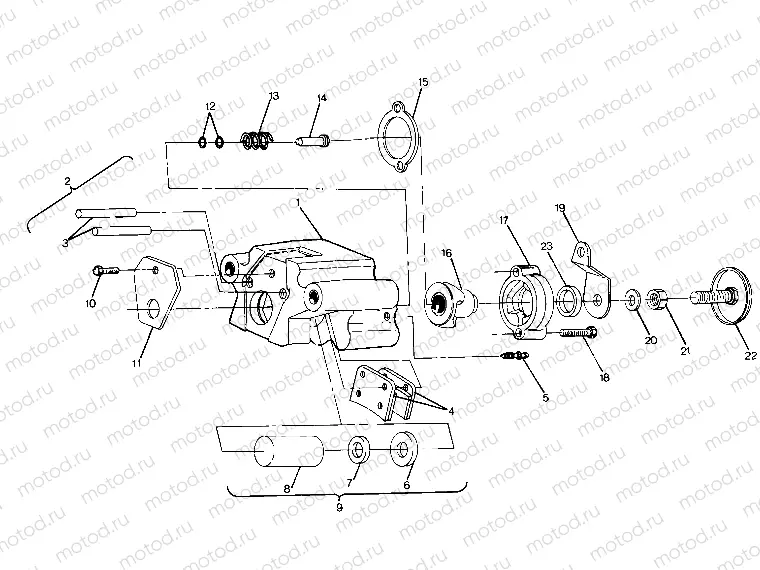 Rear Brake Assembly 4x4-Updated 4/89 (4916351635032A) | Rear Brake Assembly 4x4-Updated 4/89 (4916351635032A)
