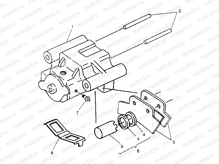REAR BRAKE ASSEMBLY 6x6 400L - U.S.  W958740 | REAR BRAKE ASSEMBLY 6x6 400L - U.S.  W958740, SWEDISH  S958740 and NORWEGIA (4930273027C012)