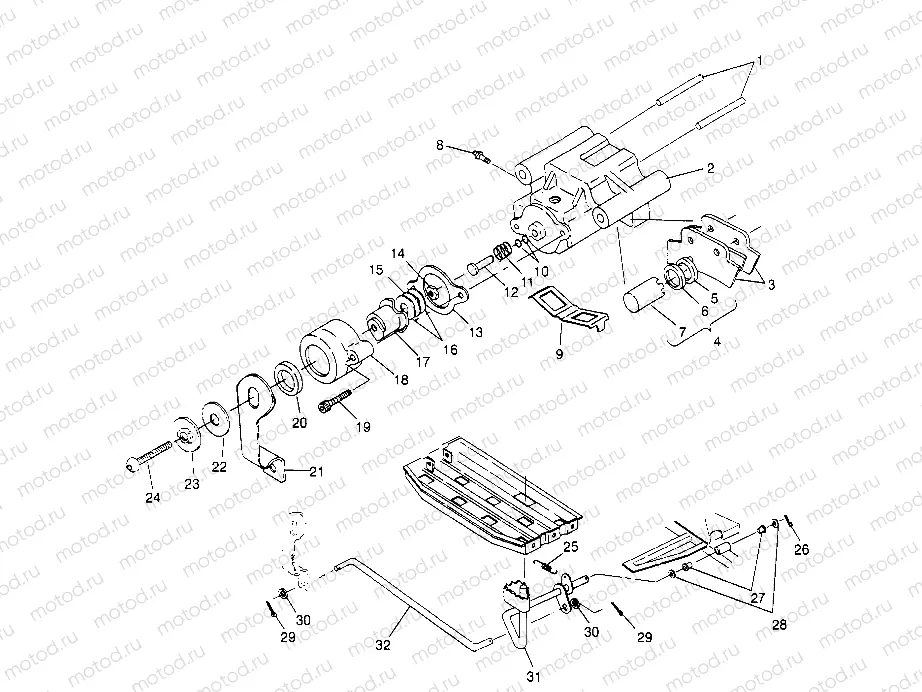 REAR BRAKE ASSEMBLY Scrambler W957840 (4927252725C004) | REAR BRAKE ASSEMBLY Scrambler W957840 (4927252725C004)