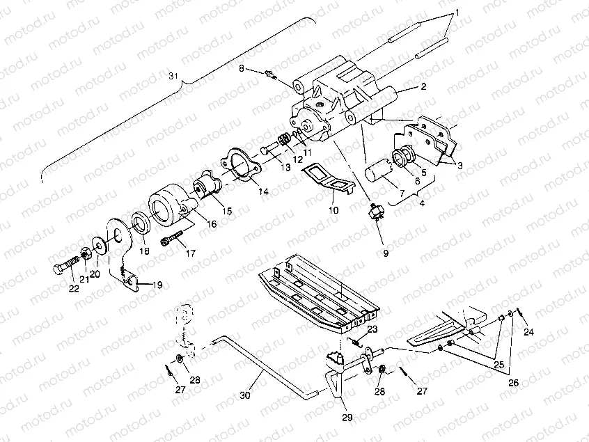 REAR BRAKE ASSEMBLY Sport 400L W948540 (4927232723B014) | REAR BRAKE ASSEMBLY Sport 400L W948540 (4927232723B014)