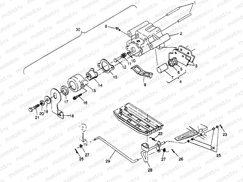 REAR BRAKE ASSEMBLY Sport 400L W958540 (4930133013C001) | REAR BRAKE ASSEMBLY Sport 400L W958540 (4930133013C001)