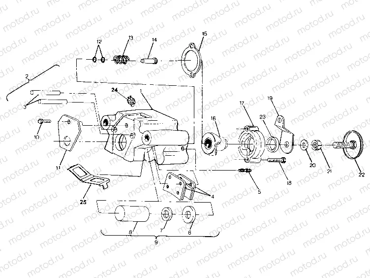 REAR BRAKE ASSEMBLY Trail Boss / W928527 (4922892289030A) | REAR BRAKE ASSEMBLY Trail Boss / W928527 (4922892289030A)