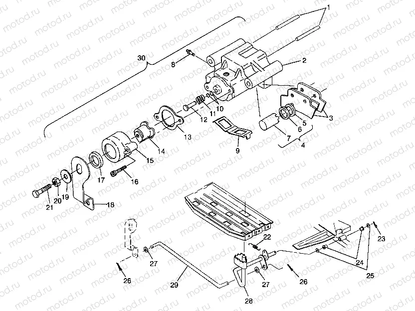 REAR BRAKE ASSEMBLY Trail Boss W958527 (4930323032B014) | REAR BRAKE ASSEMBLY Trail Boss W958527 (4930323032B014)