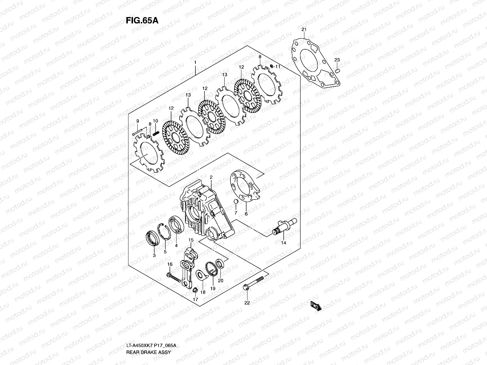 REAR BRAKE ASSY (LT-A450XL0)