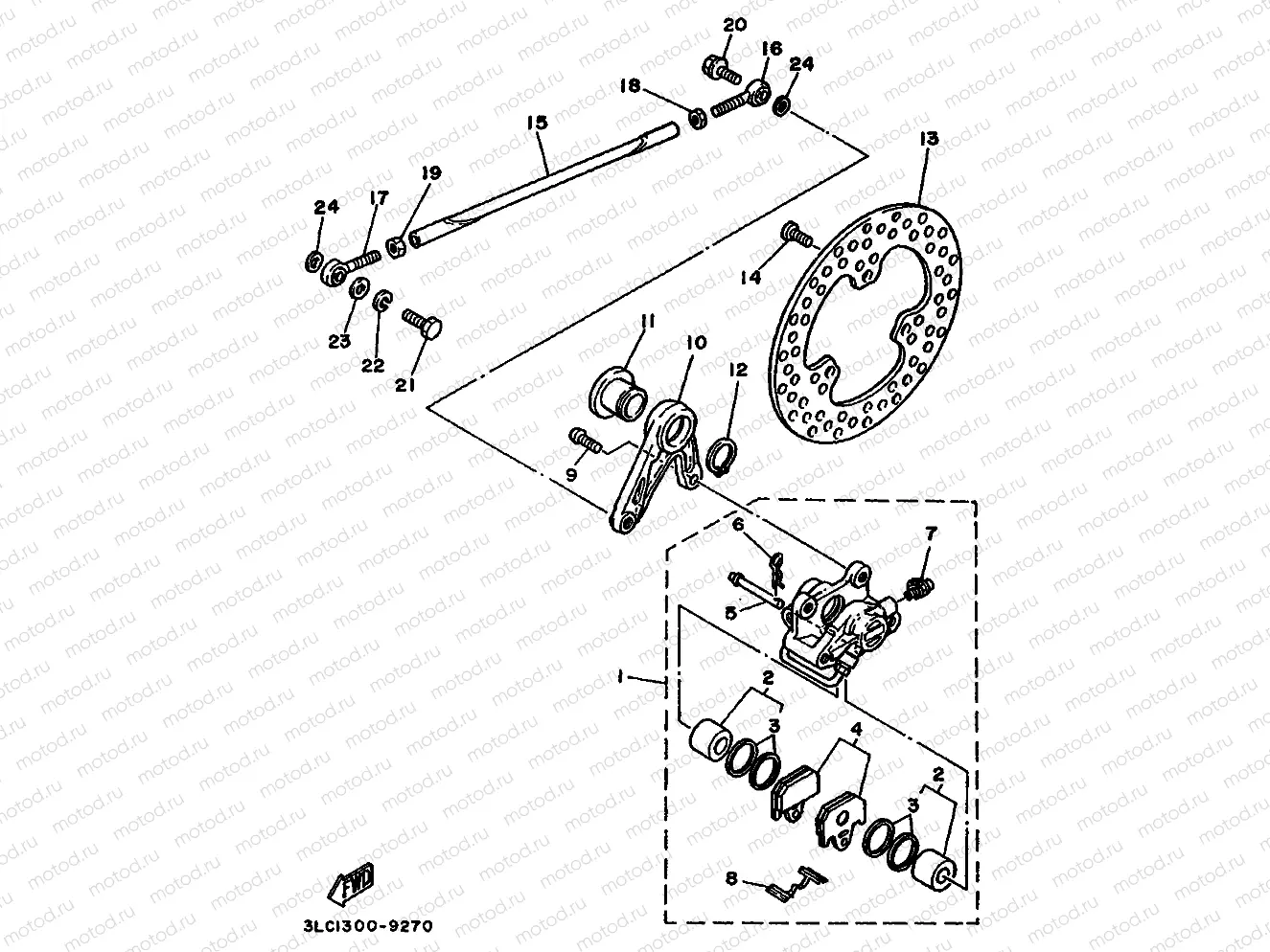 REAR BRAKE CALIPER