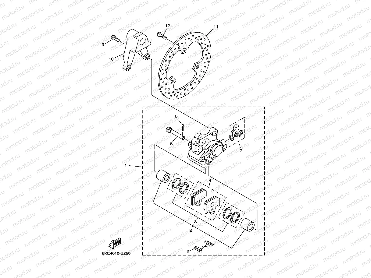REAR BRAKE CALIPER