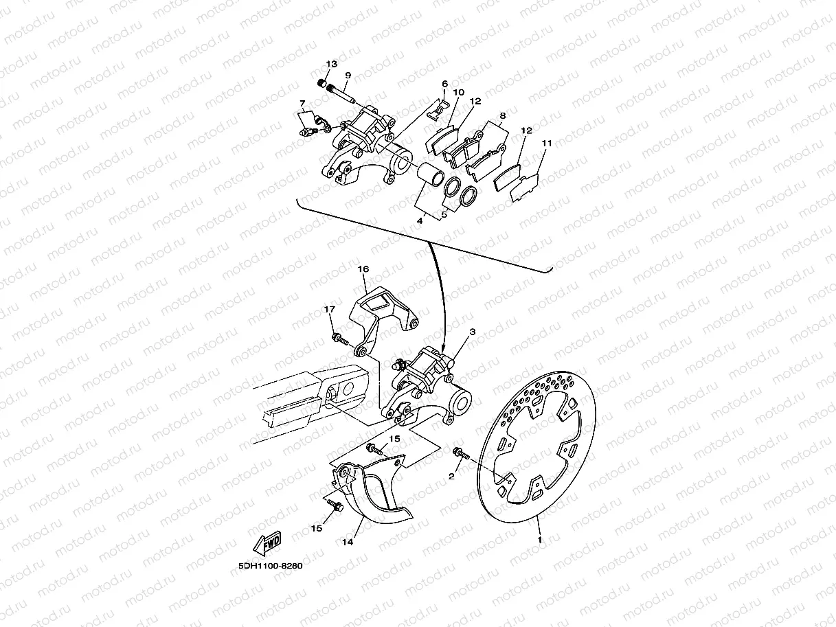 REAR BRAKE CALIPER