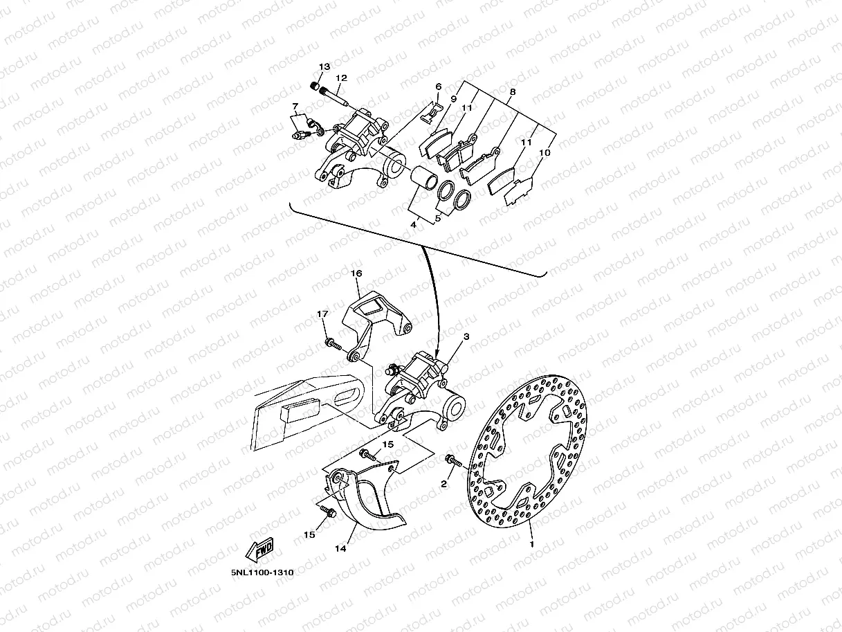 REAR BRAKE CALIPER