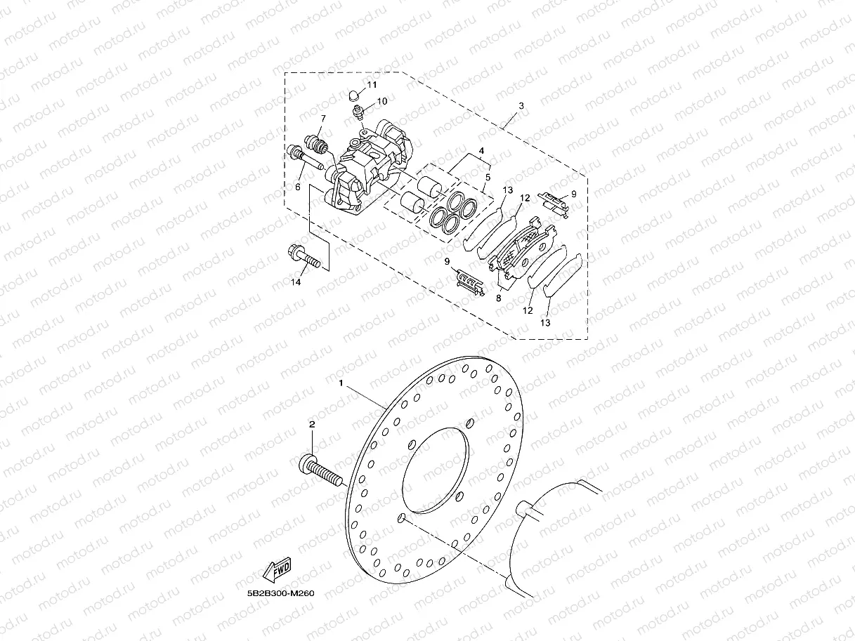 REAR BRAKE CALIPER