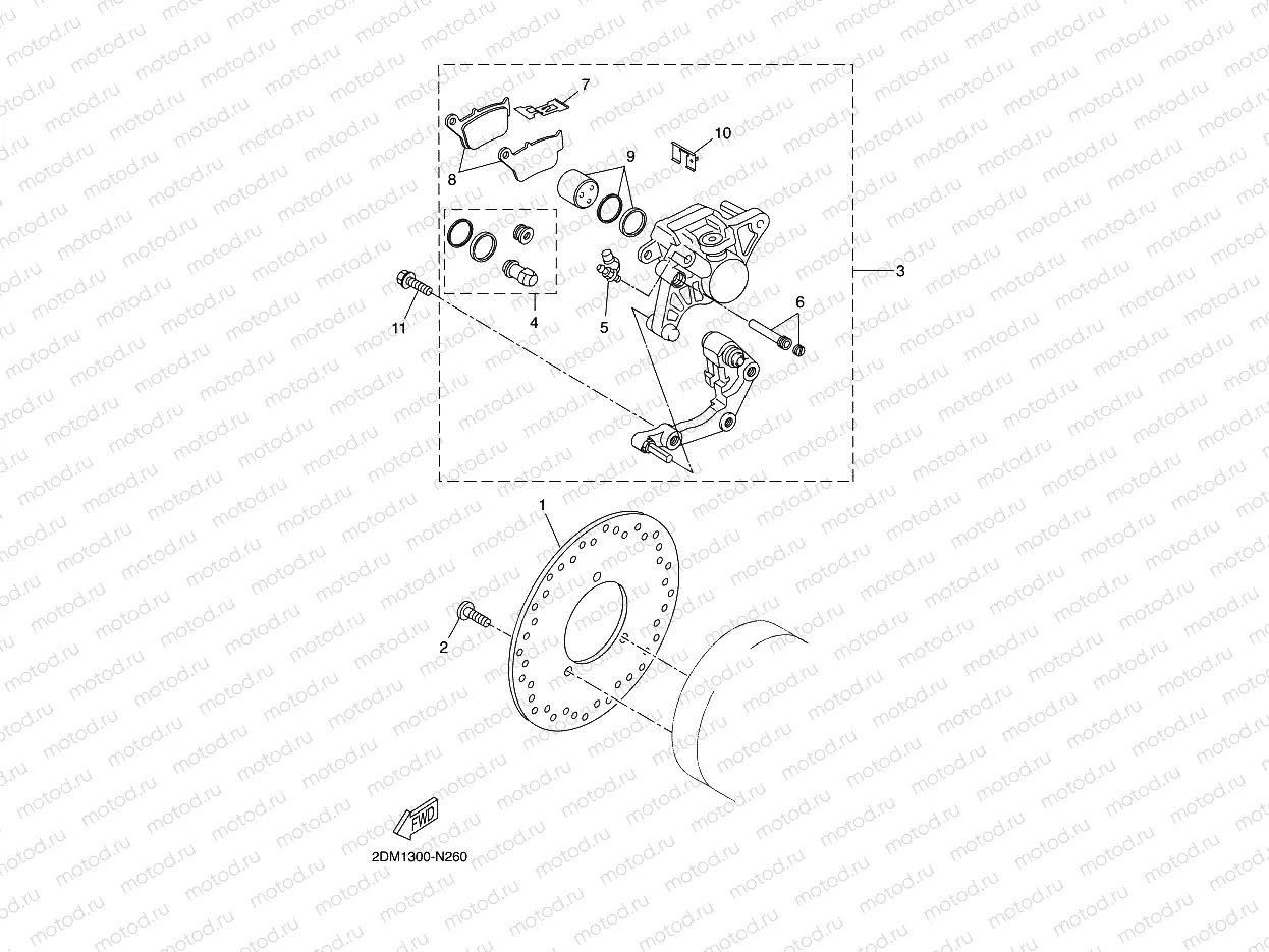 REAR BRAKE CALIPER