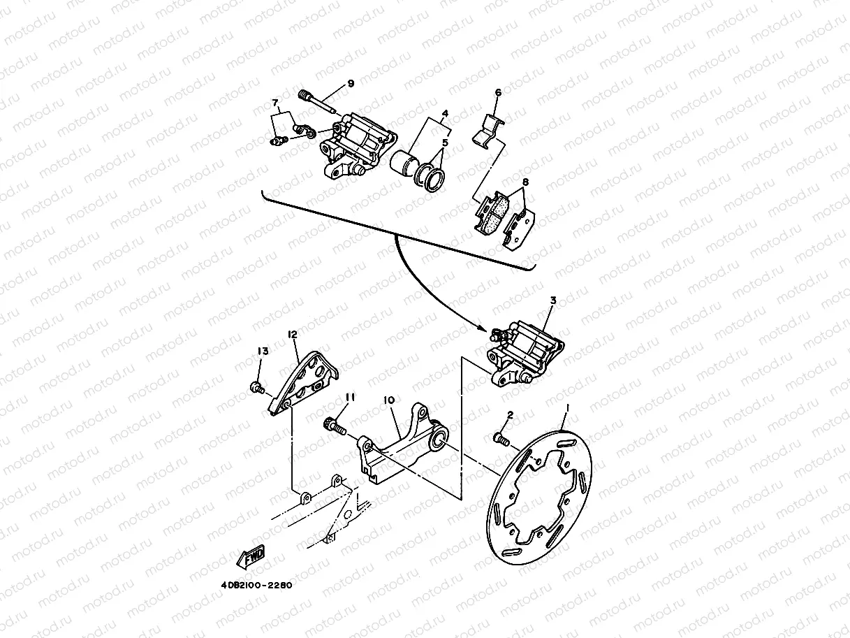 REAR BRAKE CALIPER