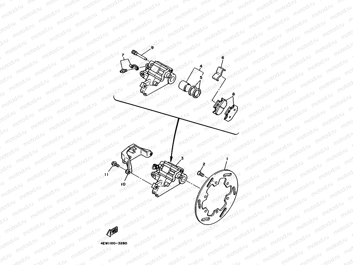 REAR BRAKE CALIPER