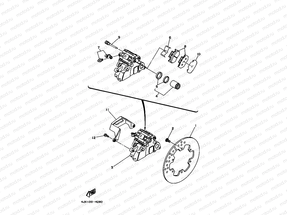 REAR BRAKE CALIPER