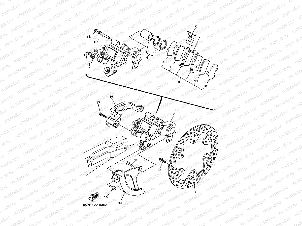 REAR BRAKE CALIPER