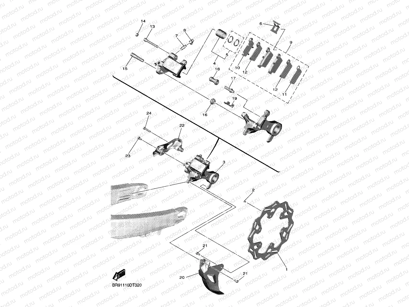 REAR BRAKE CALIPER