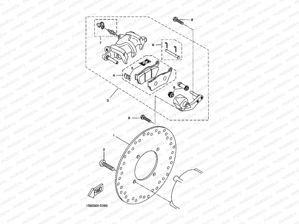 REAR BRAKE CALIPER