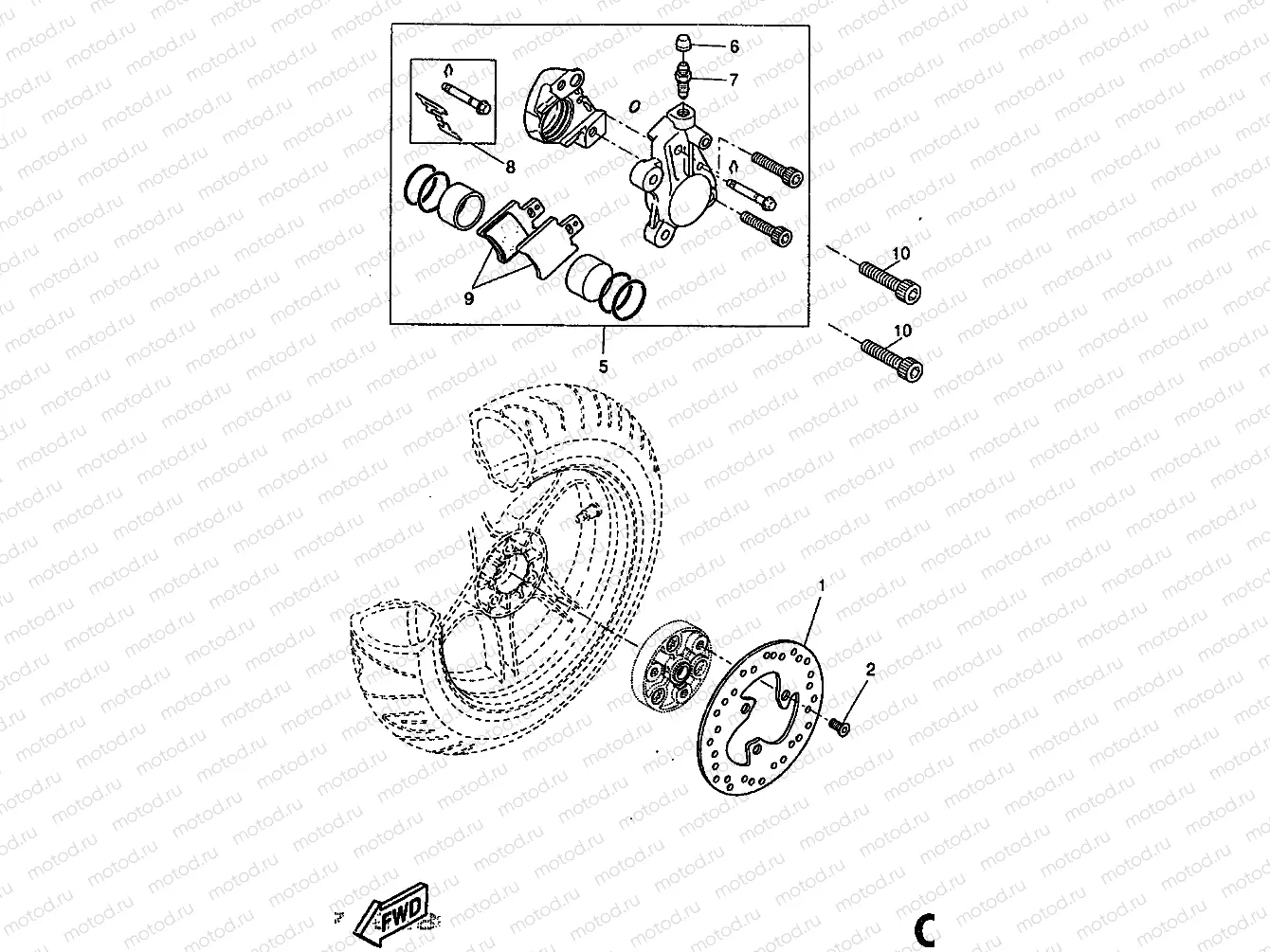 REAR BRAKE CALIPER