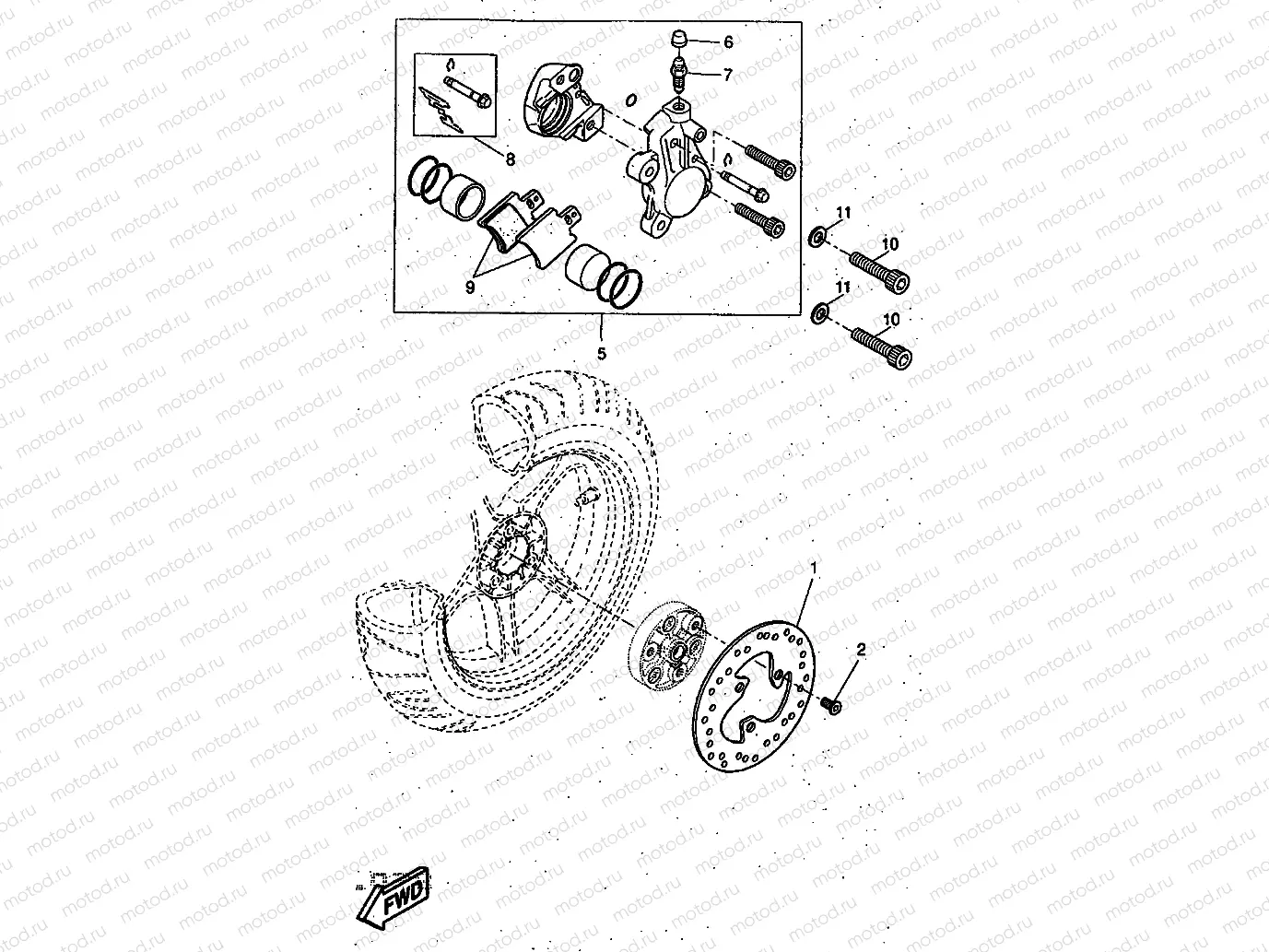 REAR BRAKE CALIPER