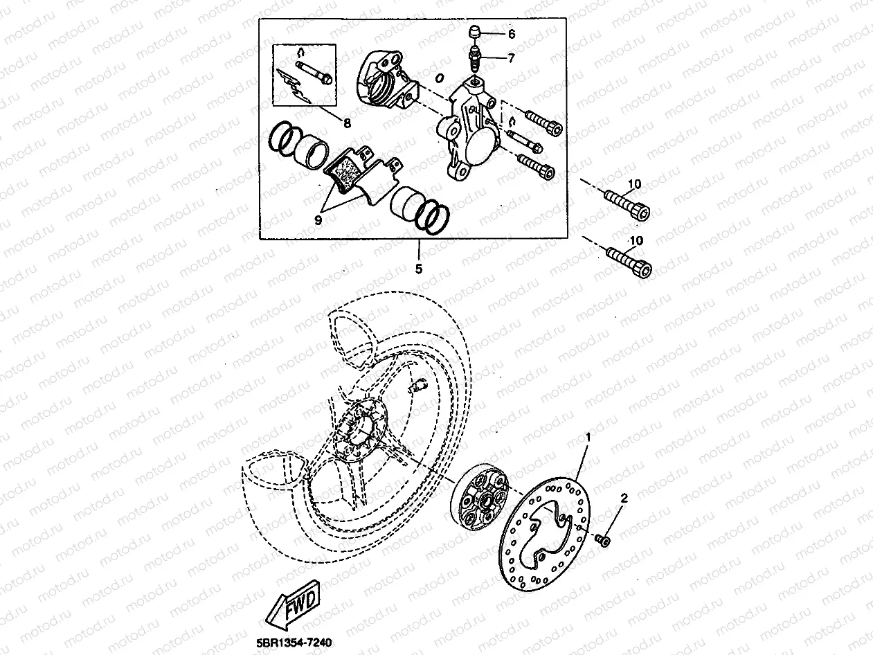 REAR BRAKE CALIPER
