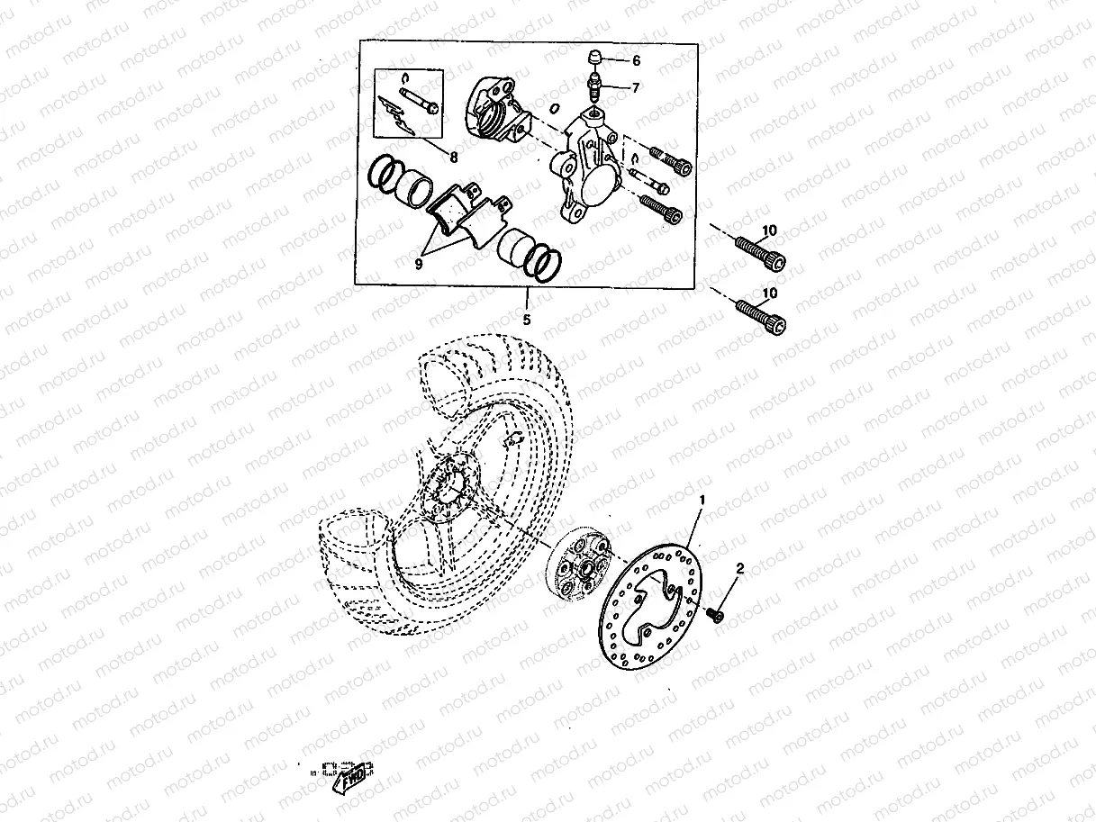 REAR BRAKE CALIPER