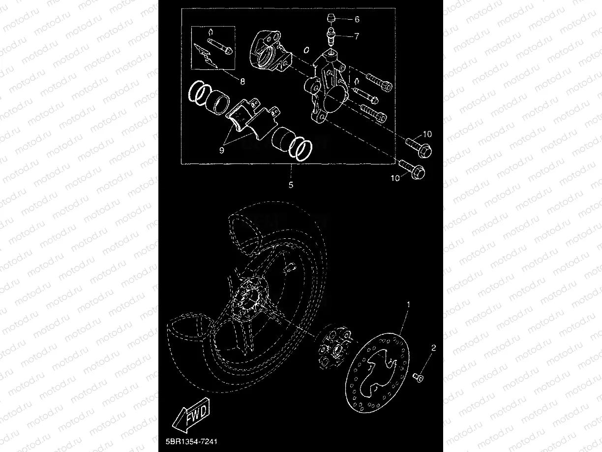 REAR BRAKE CALIPER