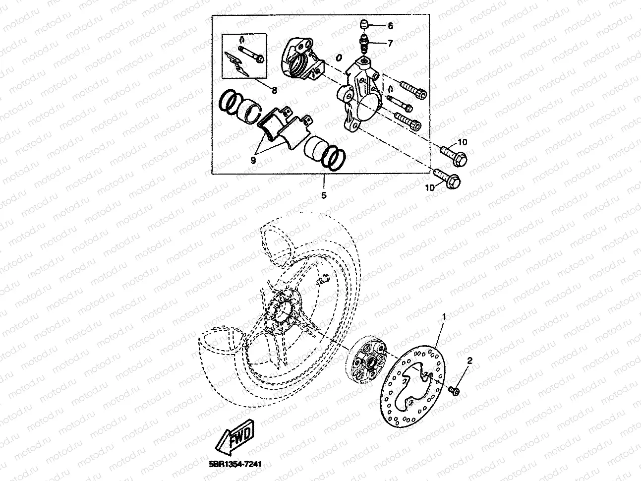 REAR BRAKE CALIPER