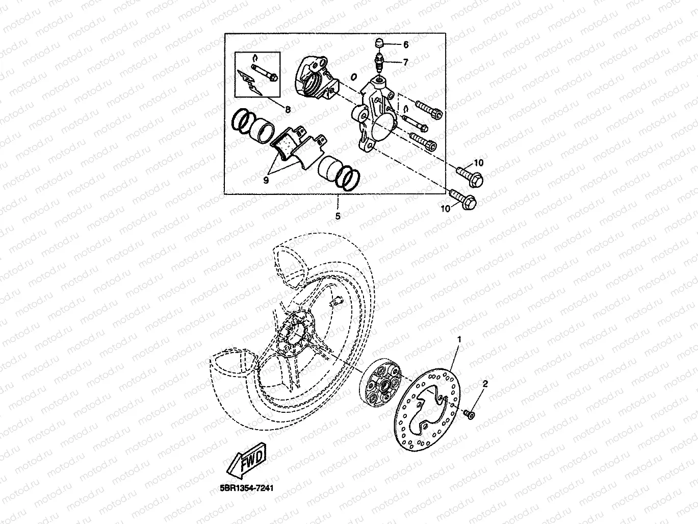 REAR BRAKE CALIPER