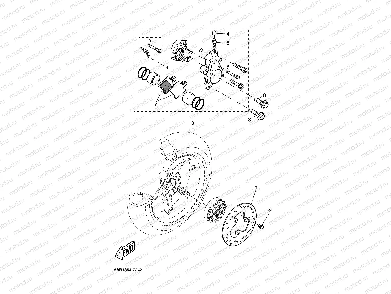 REAR BRAKE CALIPER