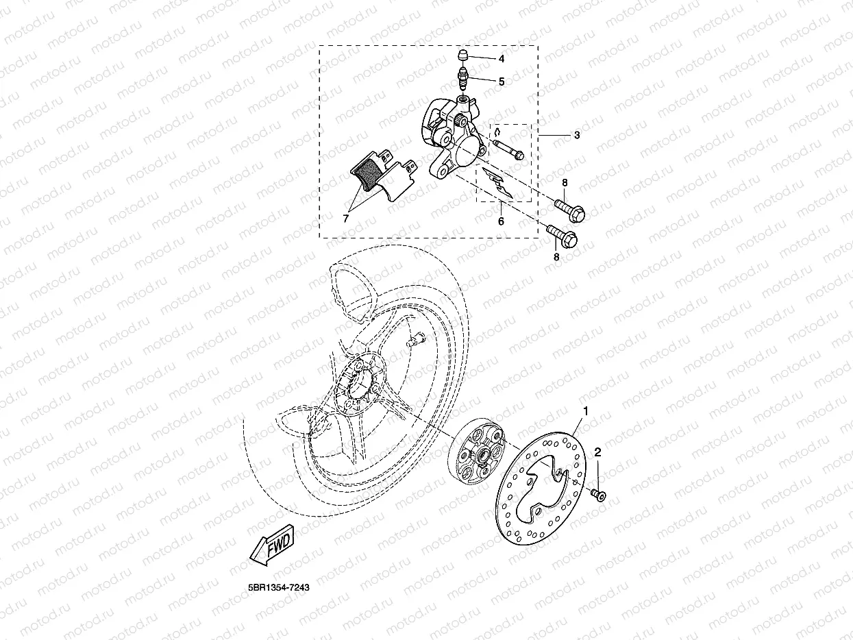 REAR BRAKE CALIPER