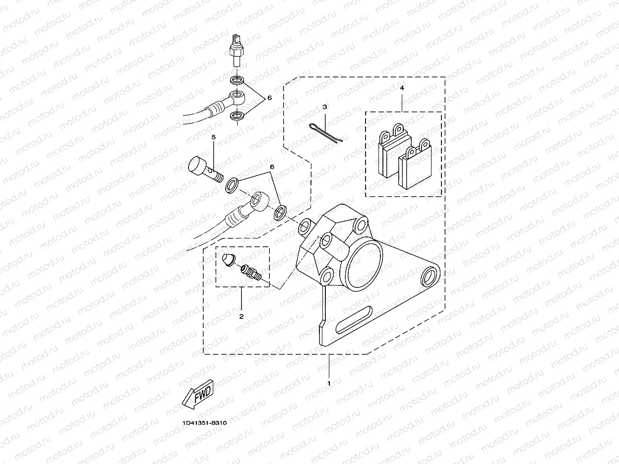 REAR BRAKE CALIPER