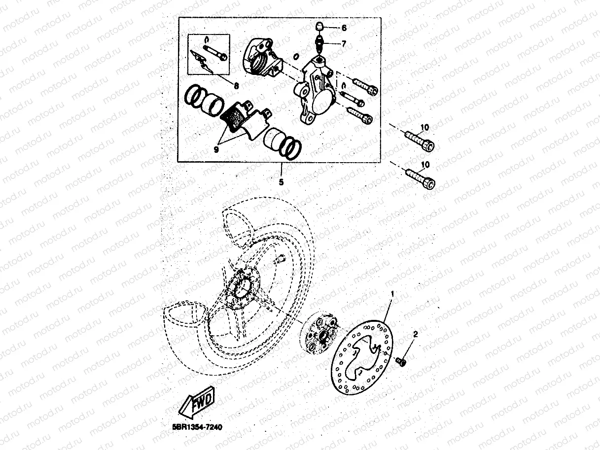 REAR BRAKE CALIPER