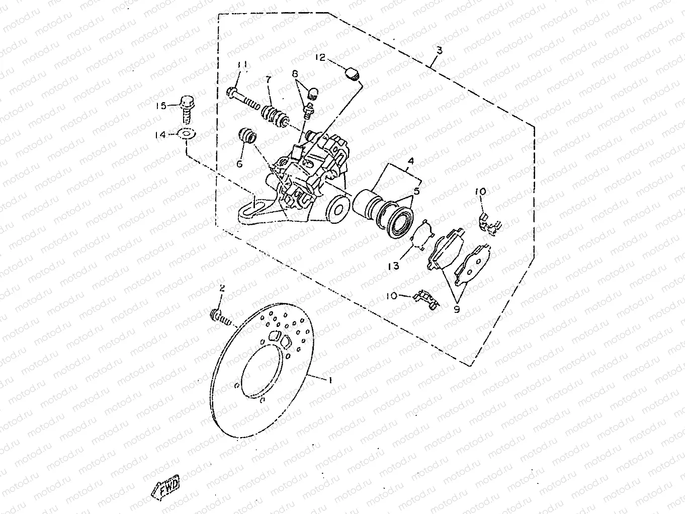 REAR BRAKE CALIPER
