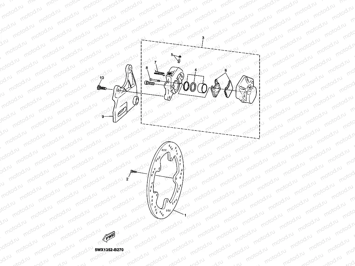 REAR BRAKE CALIPER