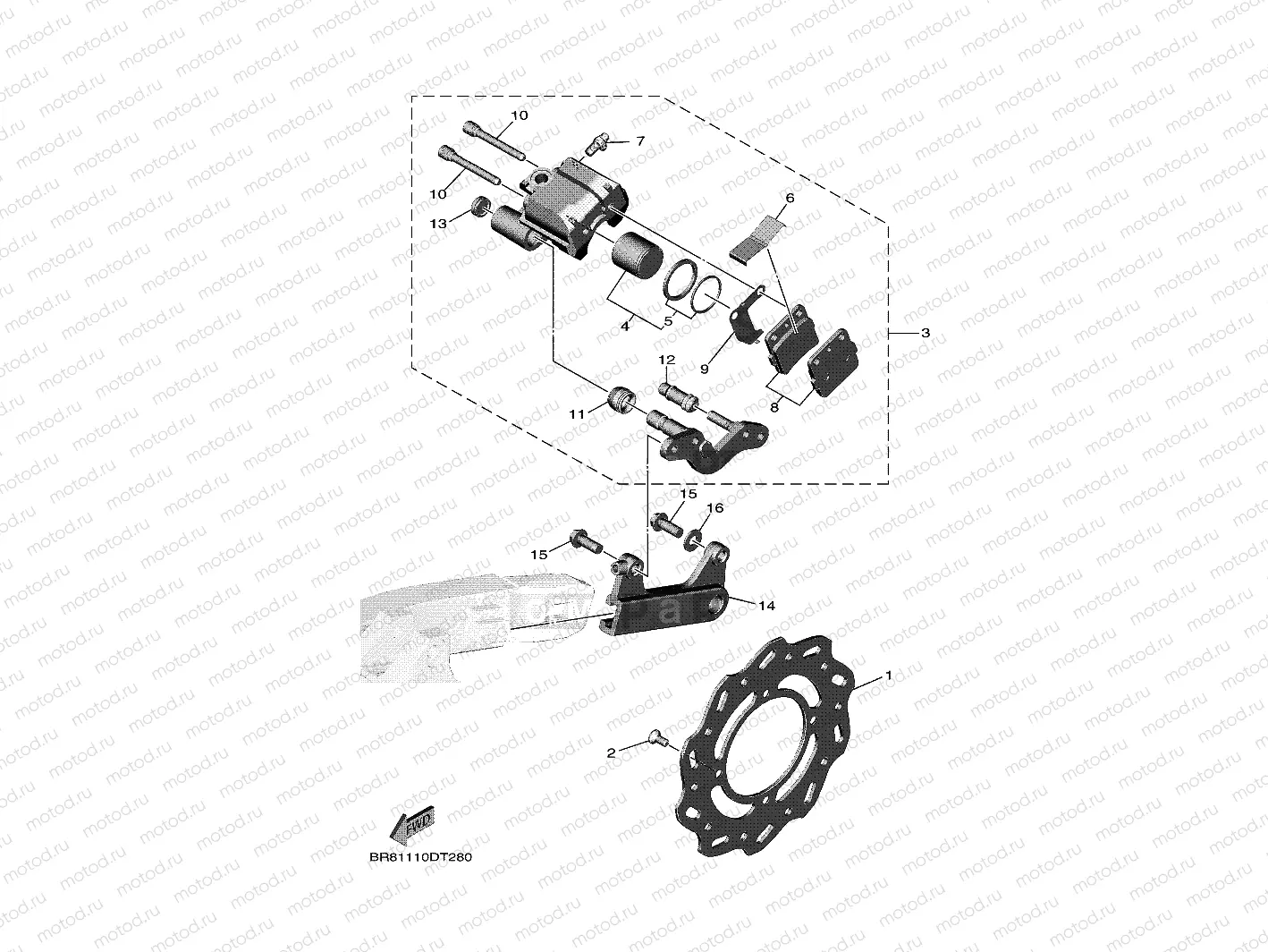 REAR BRAKE CALIPER