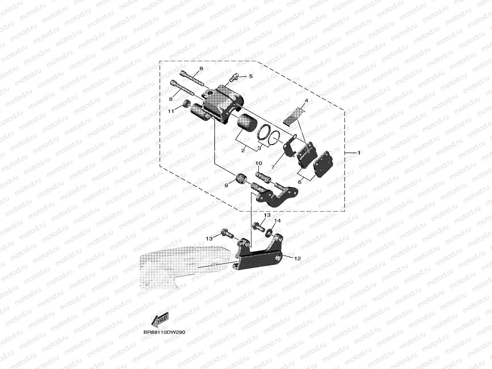 REAR BRAKE CALIPER