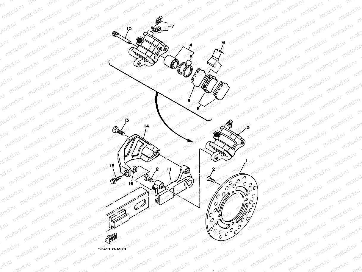 REAR BRAKE CALIPER