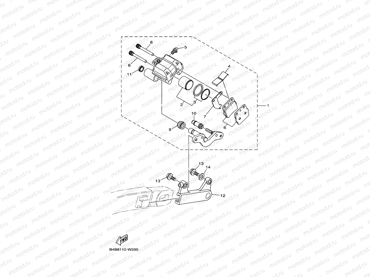 REAR BRAKE CALIPER