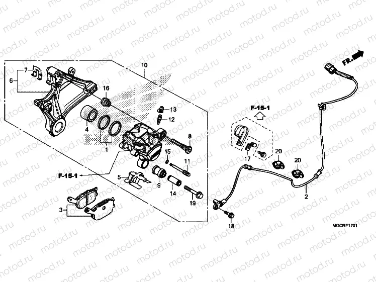 REAR BRAKE CALIPER