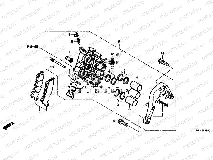 REAR BRAKE CALIPER
