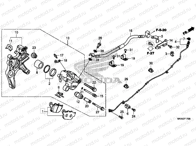REAR BRAKE CALIPER