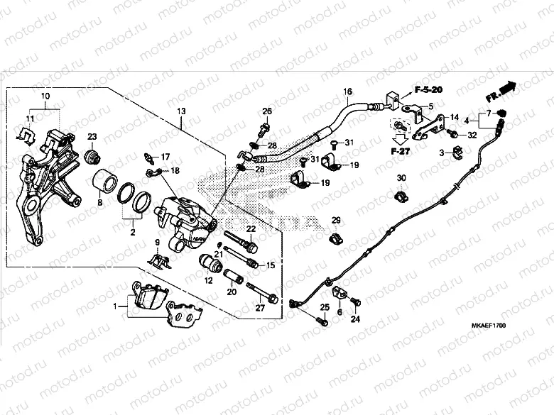 REAR BRAKE CALIPER