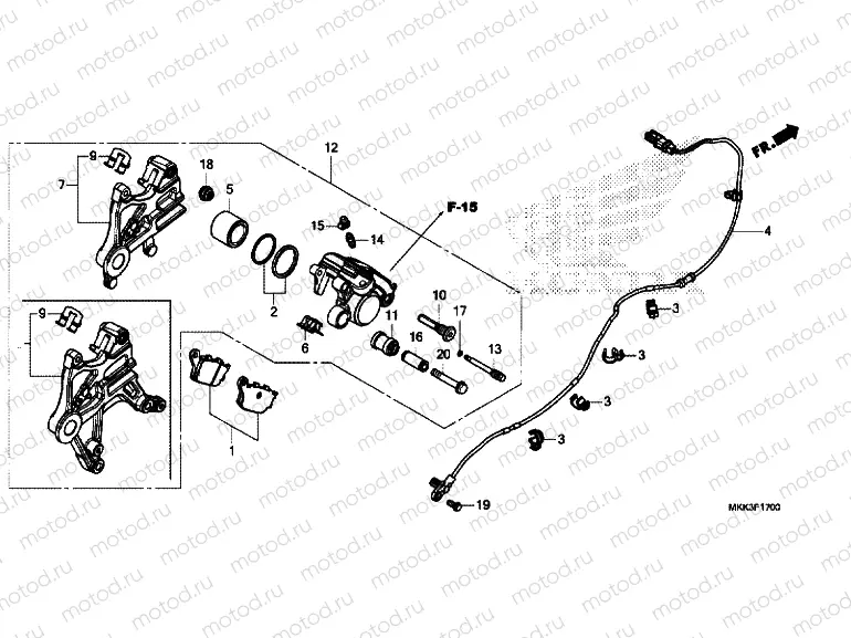 REAR BRAKE CALIPER