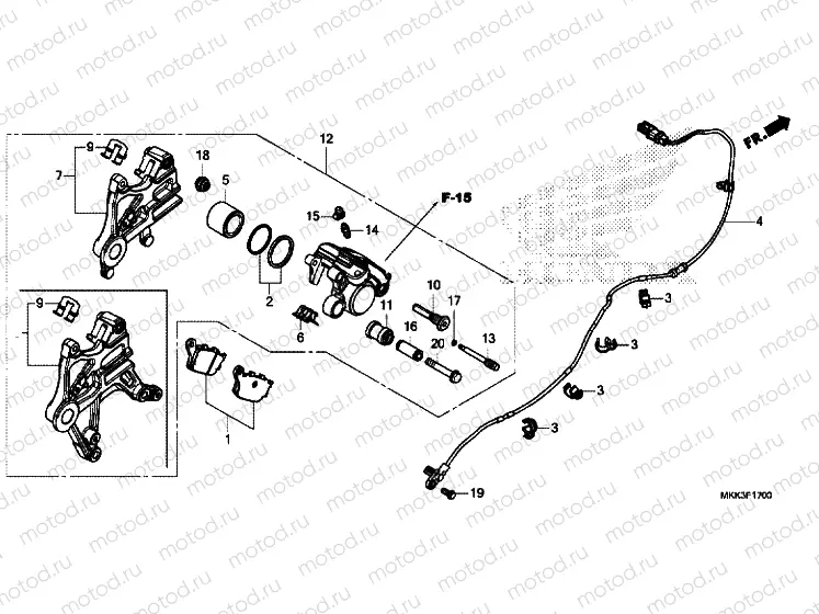 REAR BRAKE CALIPER