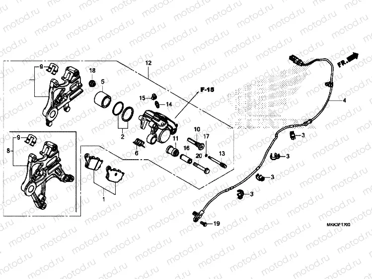 REAR BRAKE CALIPER
