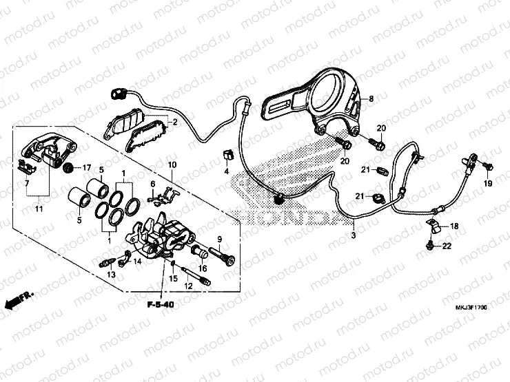 REAR BRAKE CALIPER