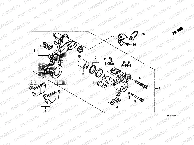 REAR BRAKE CALIPER